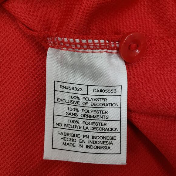 Nike WV Team Polo Shirt Dri-Fit Red White Swoosh Men XL X-Large - Picture 11 of 12